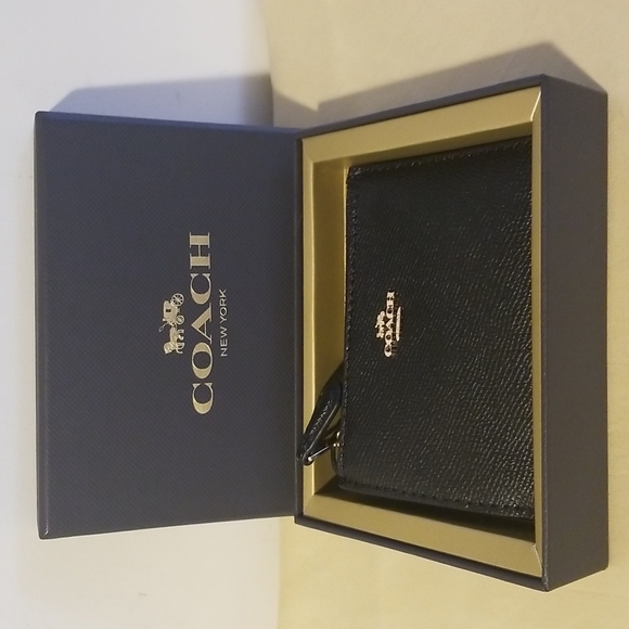 Coach Handbags - NWT! COACH Black Xgrain Leather Mini Skinny ID Card Case